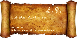 Lukáts Viktória névjegykártya